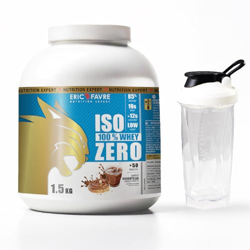 PACK ISO WHEY ZERO 1,5kg Chocotella + STORMIX ONE Blanc/Noir | Whey Protéine Isolate Ultra Pure + Shaker Anti-Grumeaux | Prise de Masse & Récupération Musculaire | Saveur Chocotella | Eric Favre