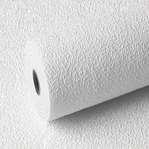 Koncey Papier Peint Thermique Rouleau Auto-adhésif Mural Revetement Panneau isolation Phonique 6 MM Épais Coussin Mural Imperméable pour Mur de Salon Cuisine Chambre(Blanc,50 x 500 CM)