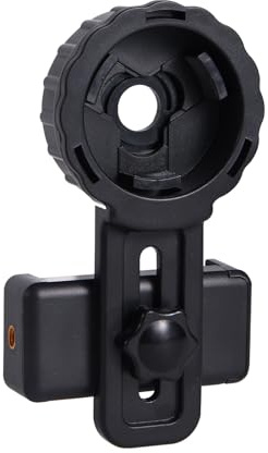 Universal Binocular Phone Adapter, 360°Rotatable Telescope Microscope Phone Mount with Clip Lock Practical Spotting Scope Digiscope Adapter Accessories for iPhone Samsung Most Smartphones