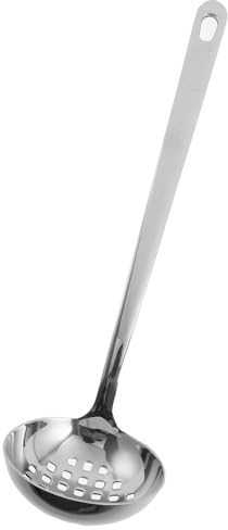 Veemoon Louche à Égoutter en Acier Inoxydable 304 Grosse Louche Perforée 7 CM Ustensile Cuisine Ménager Réutilisable pour Filtrer Soupes et Sauces Colorée Renforcée