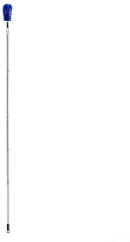Telescopic Gutter Brush for Roof Gutters, Extendable Gutter Cleaner Tool with Flexible Rotating Head and Inspection Mirror, Adjustable Length for Leaves and Debris Removal