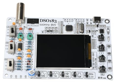 Buhdjfnke Oscilloscopio Digitale Fai-Da-Te 5V DSO183 Insegnamento Pratico per Principianti Formazione 500kHz Alta Larghezza di Banda