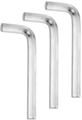 QUARKZMAN 3 Stück Innensechskantschlüssel 12mm Cr-V Stahl L-Form Sechskant Schlüssel Reparaturwerkzeug Für Heimwerker Fahrrad Motorrad Reparatur Silber