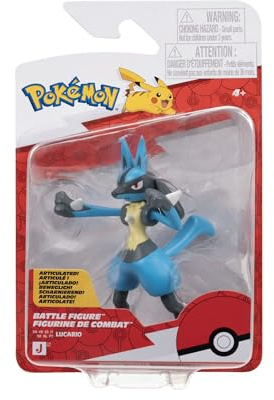 Figura de Batalla Pokémon PKW4868 Lucario - Juguete Oficial de Pokémon para Niños de 4+ Años