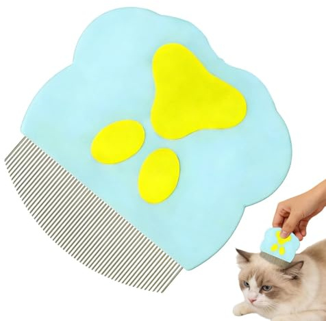 Peigne pour chien Brosse en acier inoxydable sûre | Peigne à poils pour chat Pour maison, vétérinaire, spa, brossage et extérieur, poils longs et courts, chiots, chatons