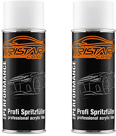 TRISTARcolor Füller Spritzfüller Haftgrund Grundierung Spritzspachtel für Autolack weiß 2 x Spraydose 400 ml
