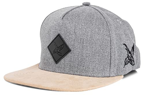 Blackskies® Port Snapback Cap | Damen Herren Baseball Kappe | Basecap mit Kunst-Wildleder Schirm Suede Diverse Farben Cap - Männer Frauen Unisex Streetwear Outdoor Sommer Freizeit