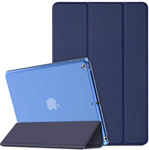 EasyAcc Hülle Kompatibel mit iPad 9.7 2018/ iPad 6 Generation/iPad 2017/ iPad 5 Generation, Ultra Dünn Transluzent Matt Rückseite Abdeckung, Dunkelblau
