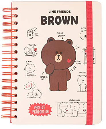 Grupo Erik Line Friends A5 Notebook | Bullet Journal | Notebooks A5 | Notepads A5 | A5 Notepad | Dotted Bullet Journal | A5 Dotted Notebook | Sketchbook A5