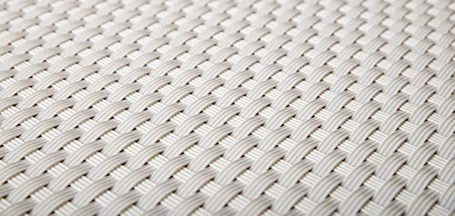 EXCOLO Rattan Balkon-Sichtschutz 90cm Höhe, 100% Blickdicht, ca. 4mm dick in weiß, Weiss, hellweiß Sichtschutz Sichtblende Balkonverkleidung Windschutz Wetterschutz Balkonbespannung Blickdicht