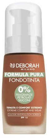 Deborah Foundinta reine Formel Nr. 06 Caramel ohne Parabene, Halt und Extremkomfort mit Anti-Verschmutzungsfilter, SPF15-30 ml