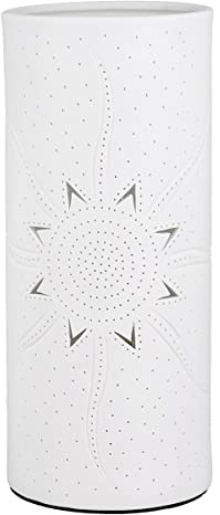 GILDE Lampe Tischlampe Dekolampe Zylinder Sonne - Geburtstagsgeschenk - E14 max 40 Watt - Höhe 28 cm