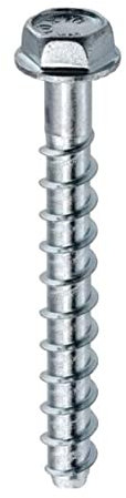 Lot de 50 vis à béton à tête hexagonale en acier au carbone 8,0 x 70 mm