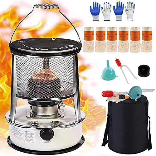 Weißer Outdoor Camping Petroleumofen Petroleumkocher, Camping Heizung, Einstellbare Flamme, mit Griff, für Indoor Outdoor, Patio, Deck, Zuhause