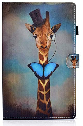 Bspring Custodia Compatibile con Samsung Galaxy Tab A8 10.5 Pollici 2021 SM-X200 SM-X205 Tablet, Cover Protettiva Magnetico Flip Tasca Case con Funzione Supporto per Galaxy Tab A8 2021,Giraffa