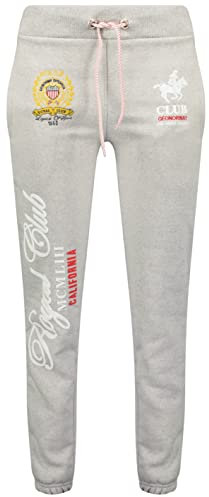 Geographical Norway Manille Lady - Jogginghose für Frauen - Training Sport Fitness Bequem Running Casual - Jogginganzug Yoga Taschen Baumwolle (Hellgrau XXL Größe 5)