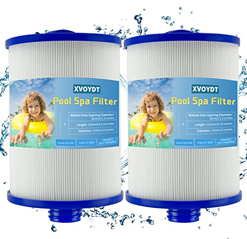 XVOYDT 2Pcs Spa Filterkartusche,Spa Filter für Whirlpoal Filter | für Waterway Plastics 817-0050,Pww50-Filter für Unicel 6ch-940,für Filbur FC-0359