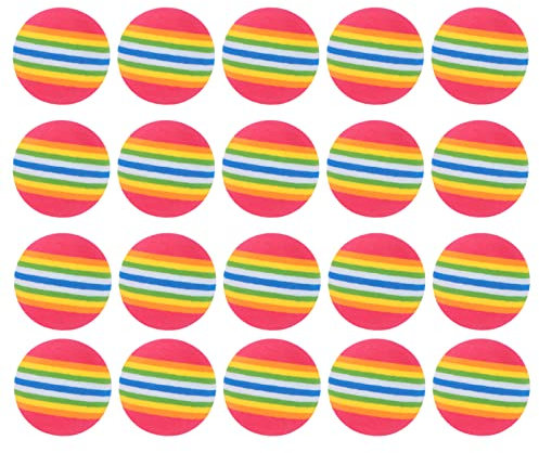 ibasenice 25stücke Regenbogen Schwammball Eva Übungsbälle Trainingsball Ball Für Indoor-Training Leuchtendes Design Sicher Leicht Flexibel