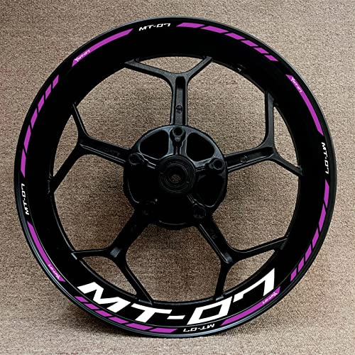 Felgenband Komplettes Set für Yamaha MT-07 Motorradnaben-Modifikationsaufkleber Felgendekoration Reflektierender Aufkleber(Color:14)