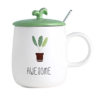 Tazze per tazze 14 once (420 ml) tazza di ceramica bianca stile vaso for la colazione tazza di latte for la colazione set da tè pomeridiano tazza da caffè for uomo e donna uso quotidiano Tazza di caff