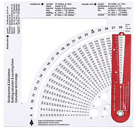 Contatore per maglieria 150x150mm Calcolatrice per maglieria e conteggio telaio righello strumenti per maglieria per maglione