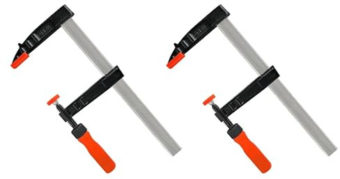 REXXER Schraubzwingen 300 mm, 2er Set, 120 mm Ausladung | 2 Schraubzwingen, 300 mm Spannweite, 120 mm Ausladung, für Holzarbeiten, Werkstatt und Heimwerken