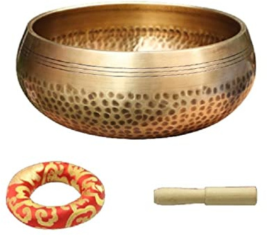 Set di campane tibetane for meditazione, ciotola sonora con cuscino, ciotola buddista artigianale for ciotola sonora for la consapevolezza/838/1520 (Size : 8.5cm)