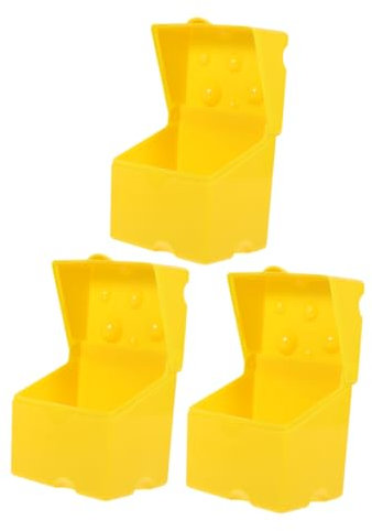 PRETYZOOM Elegante Scatola Per La Conservazione Del Formaggio 3 Pezzi Contenitore Per Formaggio Con Coperchio Per Fette Di Da Frigorifero