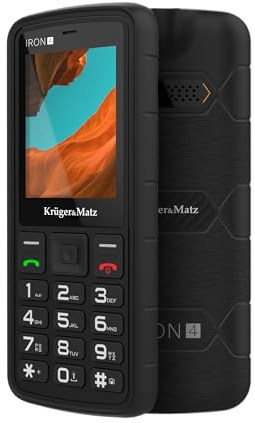 Krüger&Matz KM0467 Iron 4 4G Outdoor Handy 6.09 cm (2,4 Zoll) QVGA Dual SIM, IP68 sehr robust, 128MB Schwarz