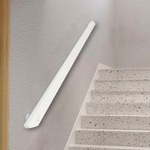 Corrimano per Scale Interne, Corrimano per scale in legno con staffe in metallo, corrimano per ringhiera a muro con ferramenta di montaggio completa, asta di sostegno per corridoio