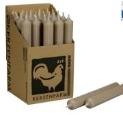 Kerzenfarm Hahn Stearin Stabkerze, 25 Stück (Taupe), Unscented