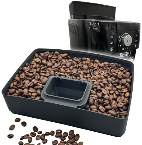 Extension de réservoir à grains de café compatible avec De'Longhi Magnifica S ECAM – Réservoir à grains jusqu'à 600 g – Accessoire pour machine à café De'Longhi – Fabriqué en Allemagne