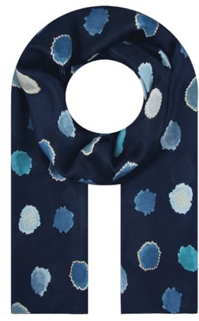 Majea - schmal geschnittenes Damen-Halstuch, dünner Schal, feines Halstuch, sommerlicher Damenschal, Damen Stola (880060) (blau 8)