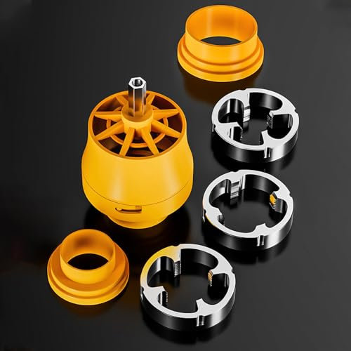 QZKJQDD PVC-Gewindeschneider-Werkzeug, Rohreinfädler-Sanitärwerkzeug, Elektrische Bohrmaschine Gewindeschneider set, 6 Stück Klempner-Rohrgewinde-Kit, für PVC-Rohre(1/2 Zoll, 3/4 Zoll & 1 Zoll Größen)