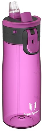 Sparrow Trinkflasche - TouchFlow Tritan Wasserflasche - 500ml, 750ml, 1L - BPA-frei - Sportflasche Auslaufsicher - Trinkflaschen mit Strohhalm für Sport, Outdoor - Leicht, Nachhaltig