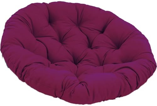 Generisch Sitzkissen Hängesessel Kissen, Rundes Dicke Sitzauflage Schwingsessel Polster, Wasserdicht Ersatzpolster Bodenkissen für Indoor Outdoor Garten Terrasse(Purple,110X110CM)