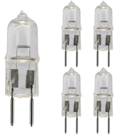 UGEFKMQ 5PC Lámpara halógena G5.3 50W Bombillas halógenas G5.3 36V 35W GU5.3 Base Bi-pin para paisaje Luz mecánica Bombilla de luz de trabajo blanco cálido 20W