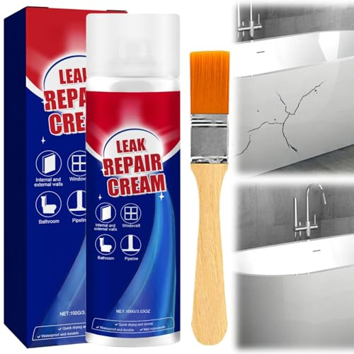Leak Repair Spray,Instant Waterproof Sealant Spray,Premium Leak Sealer,Transparent Insulation Sealant,Invisible Fix Sp/ray Agent,Durable L/eak Repair Se/alant Cream,Anti-leakage Re/pair Sp/ray Glue