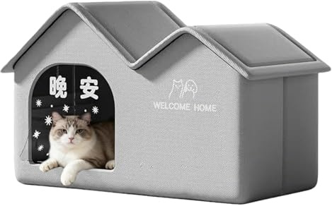 Katzenhaus für den Außenbereich, wasserdicht, Oxford-Stoff, tragbar, isoliert, für den Außenbereich, Haustierhaus, Hundebett, erhöhte Füße, streunendes Haustierhaus, streunende Katze, Unterschlupf für