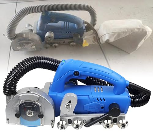 ExoticaBlend Machine Électrique de Nettoyage des Joints de Carrelage, Nettoyeur de Joints de Carrelage avec Dispositif Automatique de Soufflage d'eau Outil de Rainurage des Joints B