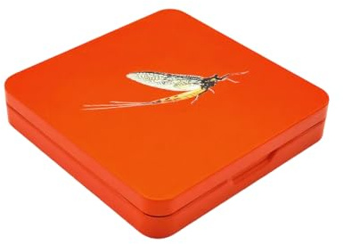 Greabuy Boîte de pêche antirouille avec 16 compartiments, plan compact en métal pour leurres à mouches, sécurité et transport