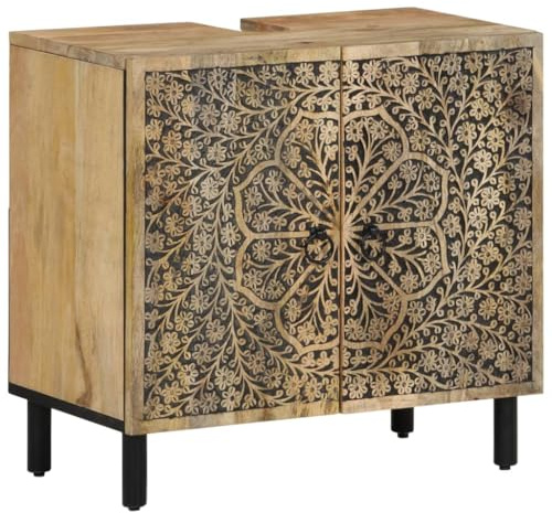Generico Mobile Lavabo da Bagno 62x33x58cm in Legno Massello di Mango,Componenti di arredo Bagno