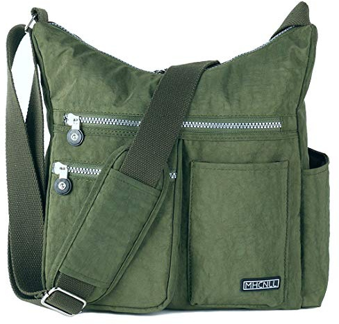 MHCNLL Crossbody Bag with Anti Theft RFID Pocket - Women Lightweight Water-Resistant Purse (green)