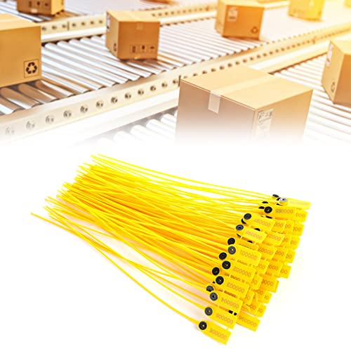 100pcs Yellow Cable Ties, 40cm Security Seal Heavy Duty Self Locking Nylon Zip Ties for Home Office Garage Workshop