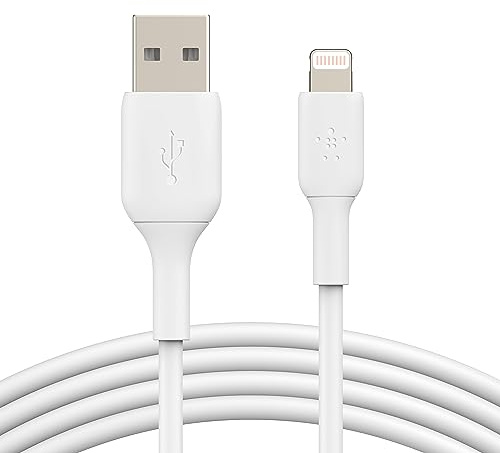 Belkin Lightning-Kabel (Boost Charge Lightning-/USB-Kabel für iPhone, iPad, AirPods) MFi-zertifiziertes iPhone-Ladekabel (Weiß, 3 m)