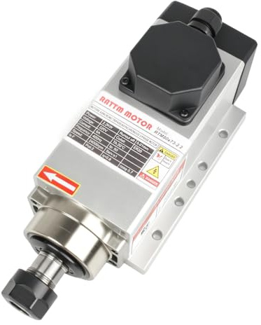 RATTMMOTOR Motore per fresatura CNC 2,2Kw con raffreddamento ad aria, 220V 24000U/min 400Hz con raffreddamento ad aria, motore per fresatura CNC per macchina per incisione CNC