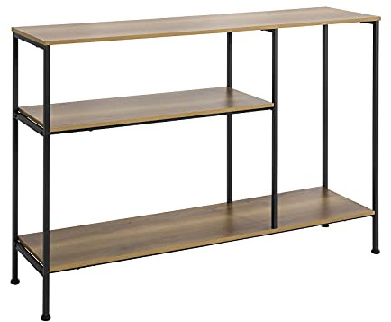 SoBuy FSB35-PF, tavolo consolle da ingresso, tavolino da salotto, divano con 3 ripiani, 120 x 30 x 80 cm (larghezza x profondità x altezza)