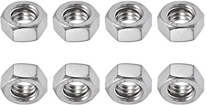 DTGN 1/2-12 Hex Nuts - 8Pack - Good for Home Garage Repair - 304 Stainless Steel Hexagon Nuts - Silver Tone