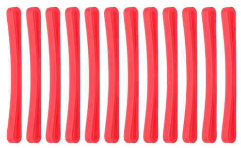 PATIKIL 3 Rubber Bands, 12 Pcs Durable Elastic Stretchy Bands for Books, Notebooks, Art, Traps, Exercise, Cooking, Red