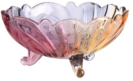 EIOLWJIEO Versatile And Durable Crystal Glass Fruit Bowl For Modern Homes Creative Household Coffee Table Candy Pot Easy To Clean, Mixed color